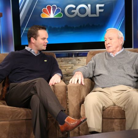 Mike with Arnold Palmer in Golf Channel